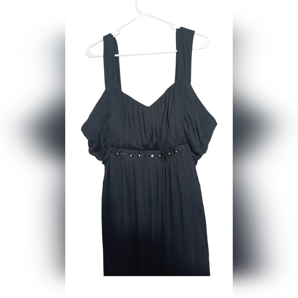 Connected Apparel Black Asymmetrical High-Low Sundress - Picture 4 of 8